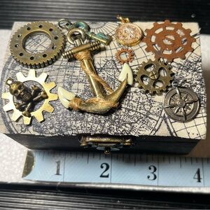 Handmade Vintage Style- Nautical Theme Steampunk Box